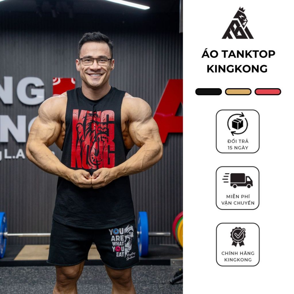 KingKong Tanktop Cotton Printing KingKong Shaped - แบรนด์ท้องถิ่น TB KINGKONG SPORT WEAR