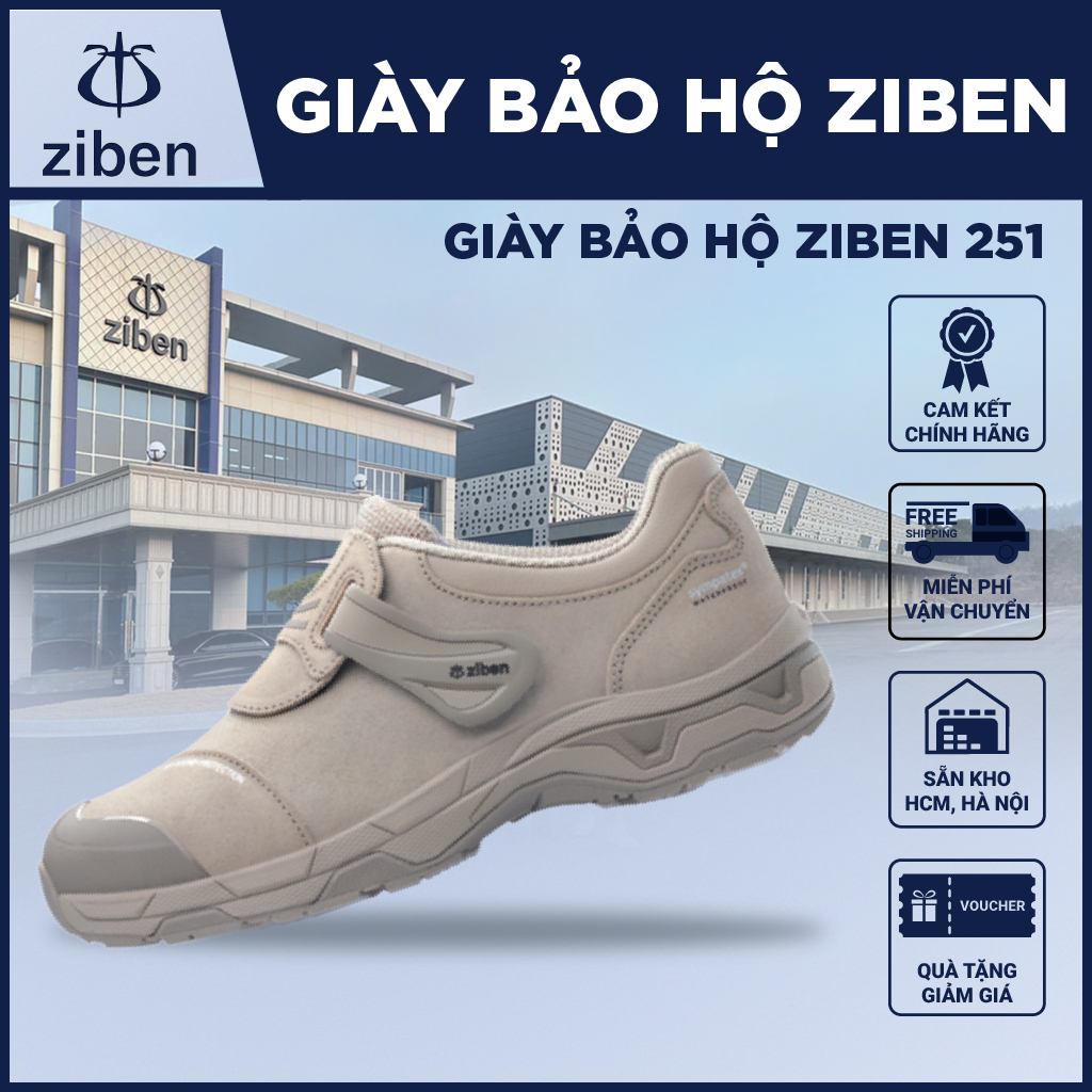 [GENUINE] รองเท้าทํางานเกาหลี (Ziben) 251 รองเท้านิรภัย กันน้ํา ป้องกันเล็บ อาการอักเสบระบายอากาศ