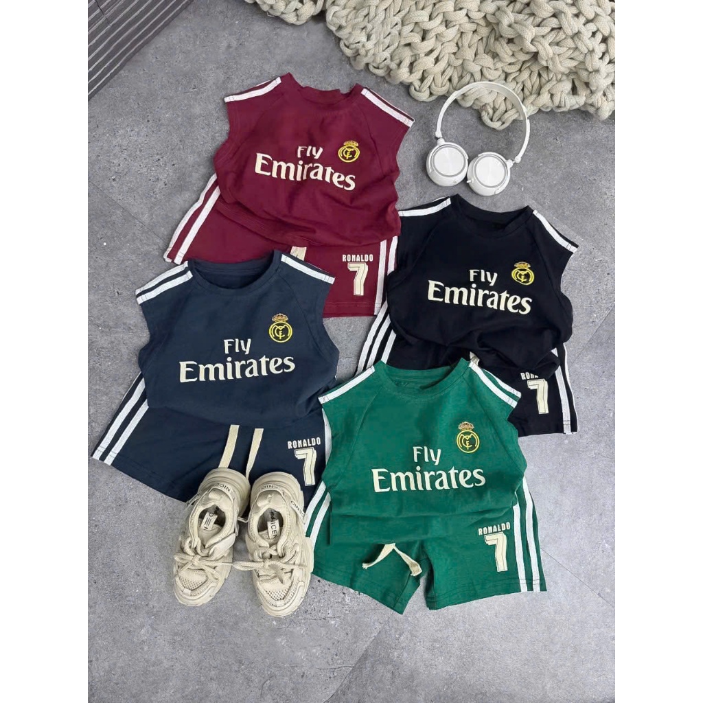 FLY EMIRATES STRIPES ชุดกีฬาสําหรับเด็กผู้ชาย 8-18KG