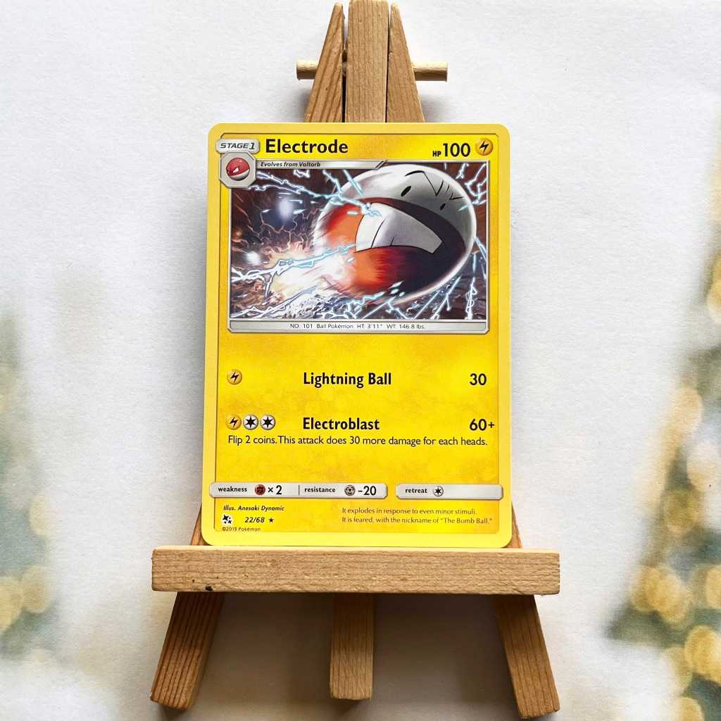 Pokemon Electrode 22/68 Picture Card - Odd Card Sun & Moon: Hidden Fates Rare English