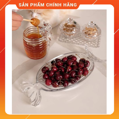 BOHEMIA CRYSTAL CANDY PLATE 33x15CM