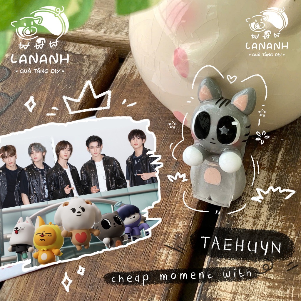 [Hippers for phone] TXT mascot-Da-Go-NYang-โมเดลโทรศัพท์ดินเผาแฮนด์เมดน่ารัก