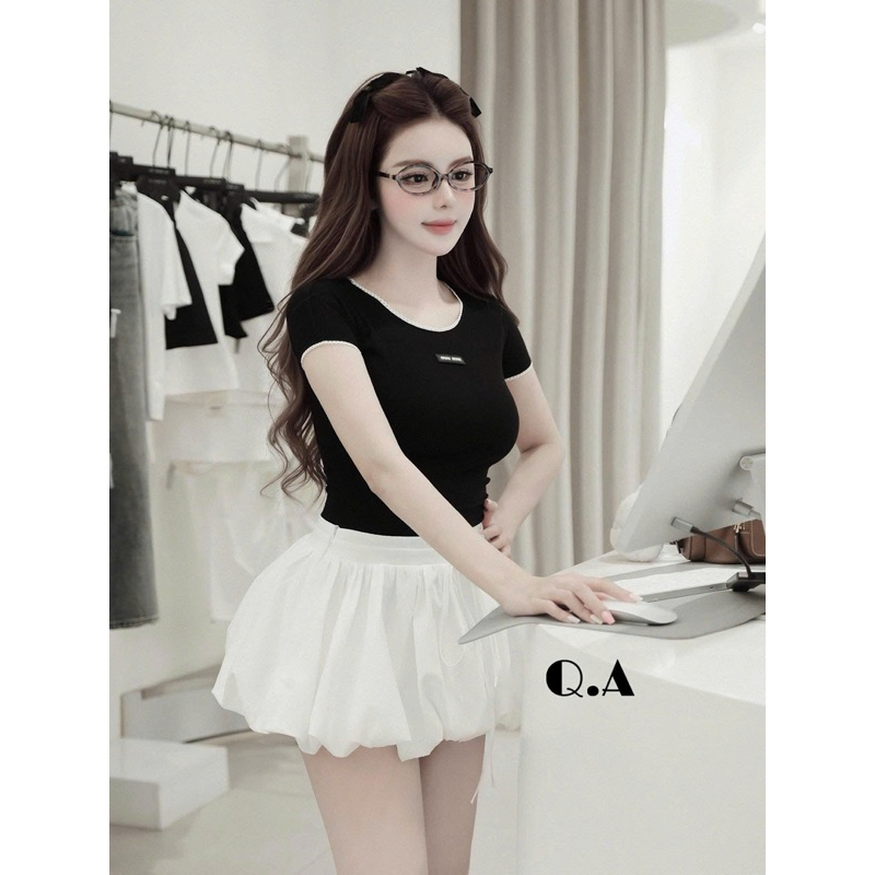 ชุดเสื้อและกางเกงลูกไม้ Miumiu