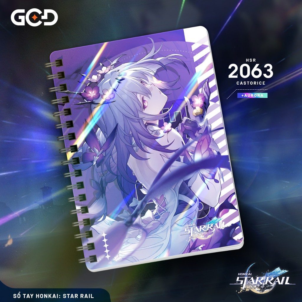Honkai Star Rail HSR A5 A6 100 หน้าโน้ตบุ๊คเกลียวพร้อม Castofrice Effect Mydei 2000+ - GCD Shop