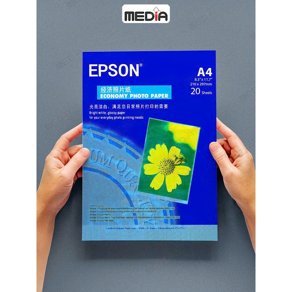 Combo กระดาษภาพถ่ายด้านเดียว 2 ชุด A4 Epson Chrysanthemum 200gsm