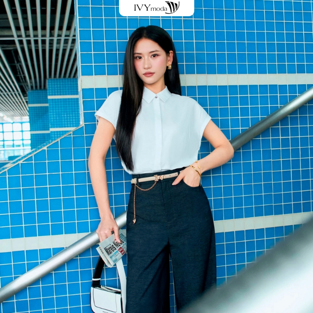 เสื้อ Legacy - เสื้อเชิ้ตคอปกเยอรมัน เสื้อเชิ้ตออฟฟิศผู้หญิง IVY moda MS 16H9752