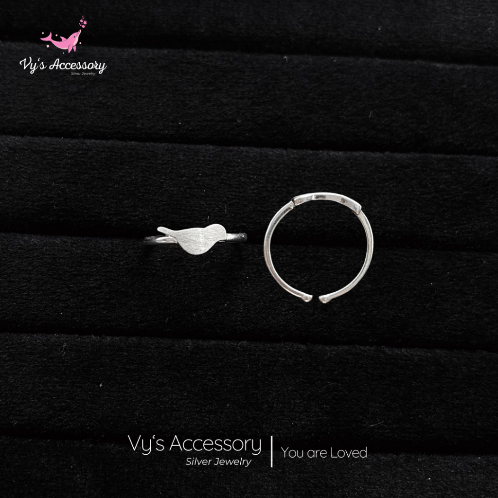 แหวนเงินผู้หญิงพร้อมนกธรรมดาส่วนบุคคลฟรีไซส์ Vys Accessory NT52