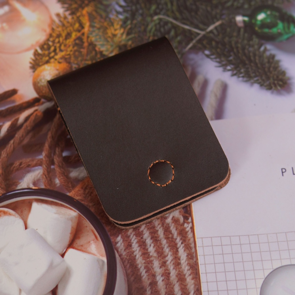 กระเป๋าสตางค์ดอกบัวขนาดเล็ก 3 ใบ หนังวัวแท้แฮนด์เมดขนาดกะทัดรัดและสะดวก 2025 แม่เหล็กแข็งแรง โวลต์2 - รูปที่ 6