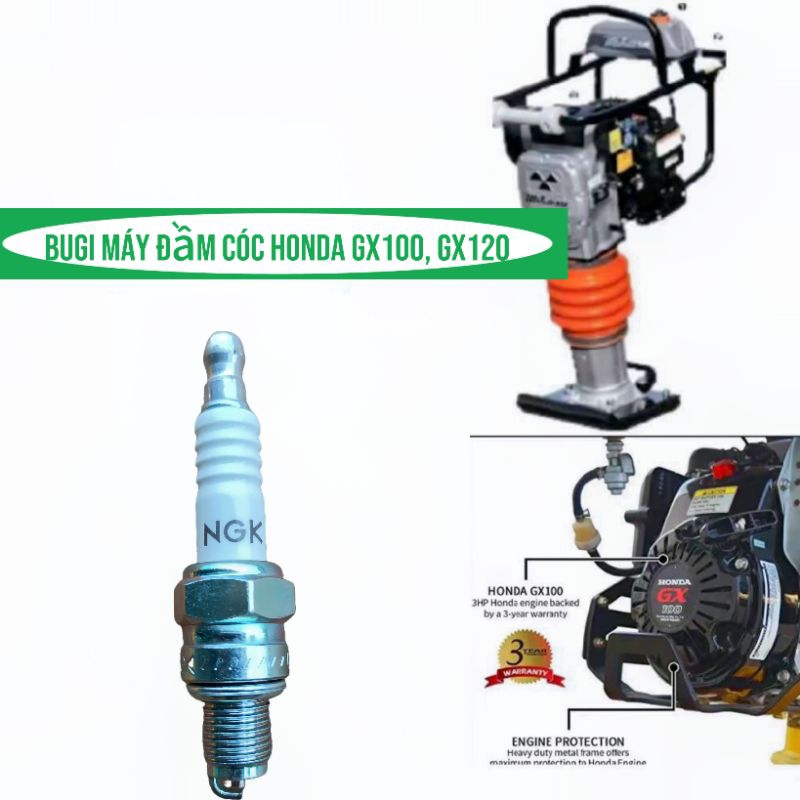 หัวเทียน Honda gx100 rammer, gx 120 NGK แท้