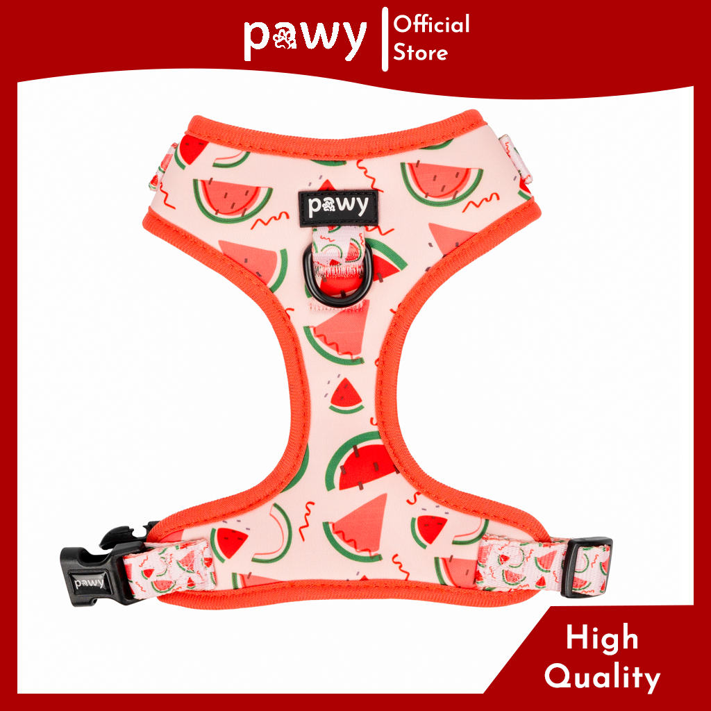 Pawy Dog Harness - Watermelon -Cat Bibs - Pawy Dog Adjustable Harness