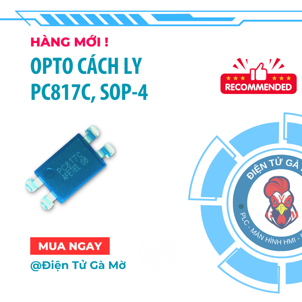 [5 CON] OPTO Power Isolation, PC817C SOP-4 นําเข้าใหม่