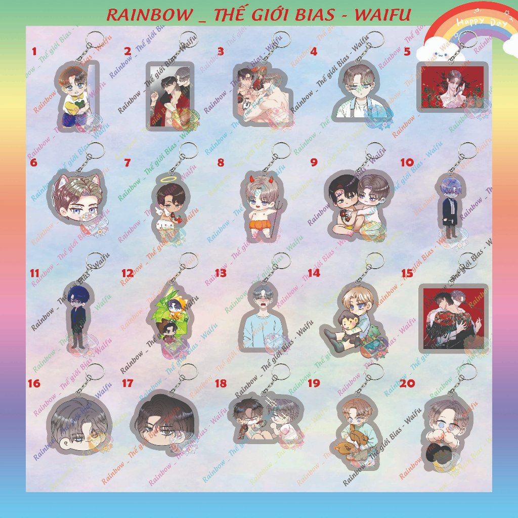 พวงกุญแจอะคริลิค Gaechaban manhwa bl พวงกุญแจอะคริลิค Gaechaban manhwa bl