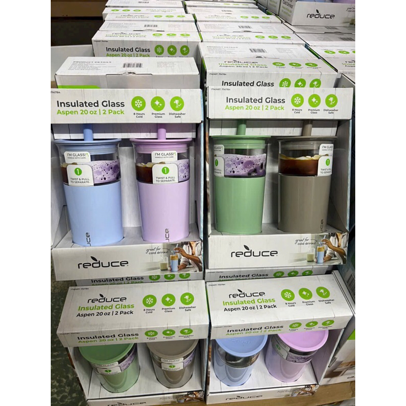 REDUCE ASPEN ชุดแก้วเก็บความเย็น 590ml x 2 - สินค้าอเมริกา