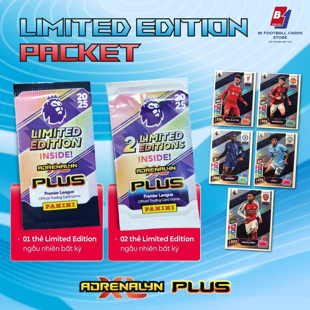 Limited Edition - ชุดการ์ดลิมิเต็ด - Panini Adrenalyn XL PLUS 2025 Premier League - การ์ดผู้เล่น