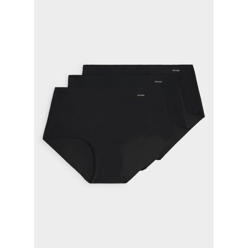 [ประหยัด] XS SML Combo of 3 Oysho กางเกงชั้นในยางไร้รอยต่อที่มองไม่เห็นผลิตในก้นผ้าฝ้ายระบายอากาศของ