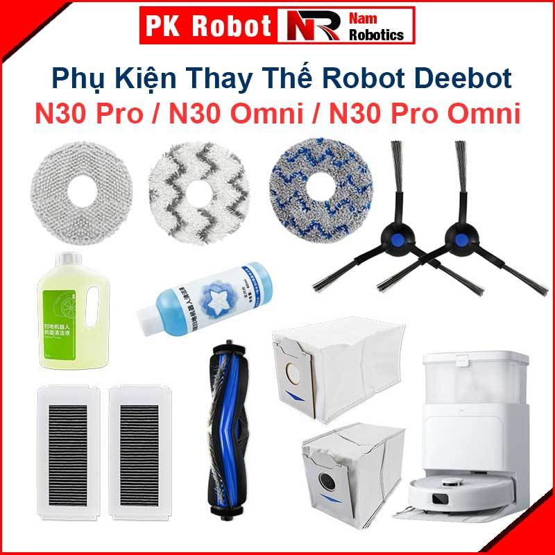 Deebot N30 Pro, N30 Omni, N30 Pro Omni Robot Replacement Accessories - Roller Brush, Side Brush, Fil
