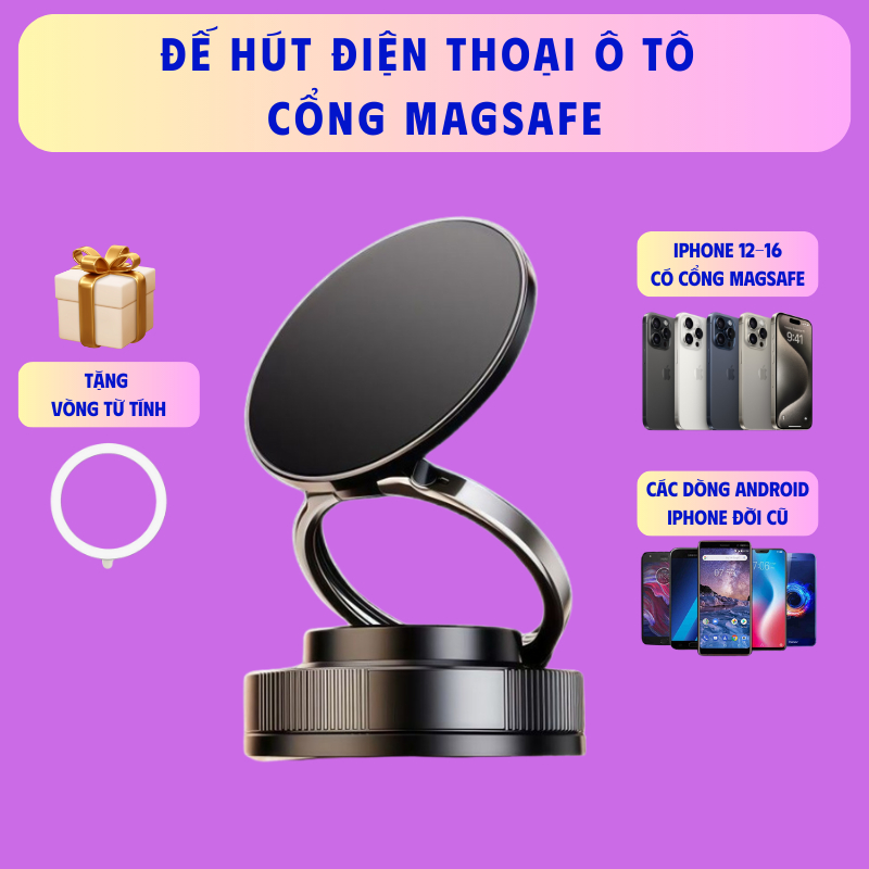 ที่วางโทรศัพท์ CCT28 – ดูด Magsafe รวมวงแหวนแม่เหล็ก