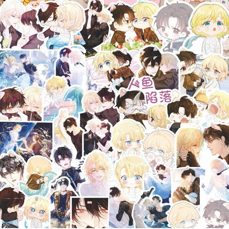 SA ชุด 56 Fallen Mermaid สติ๊กเกอร์ สติ๊กเกอร์ตกแต่ง อะนิเมะ มังงะ การ์ตูนเกาหลี BL Manhwa BoyLove