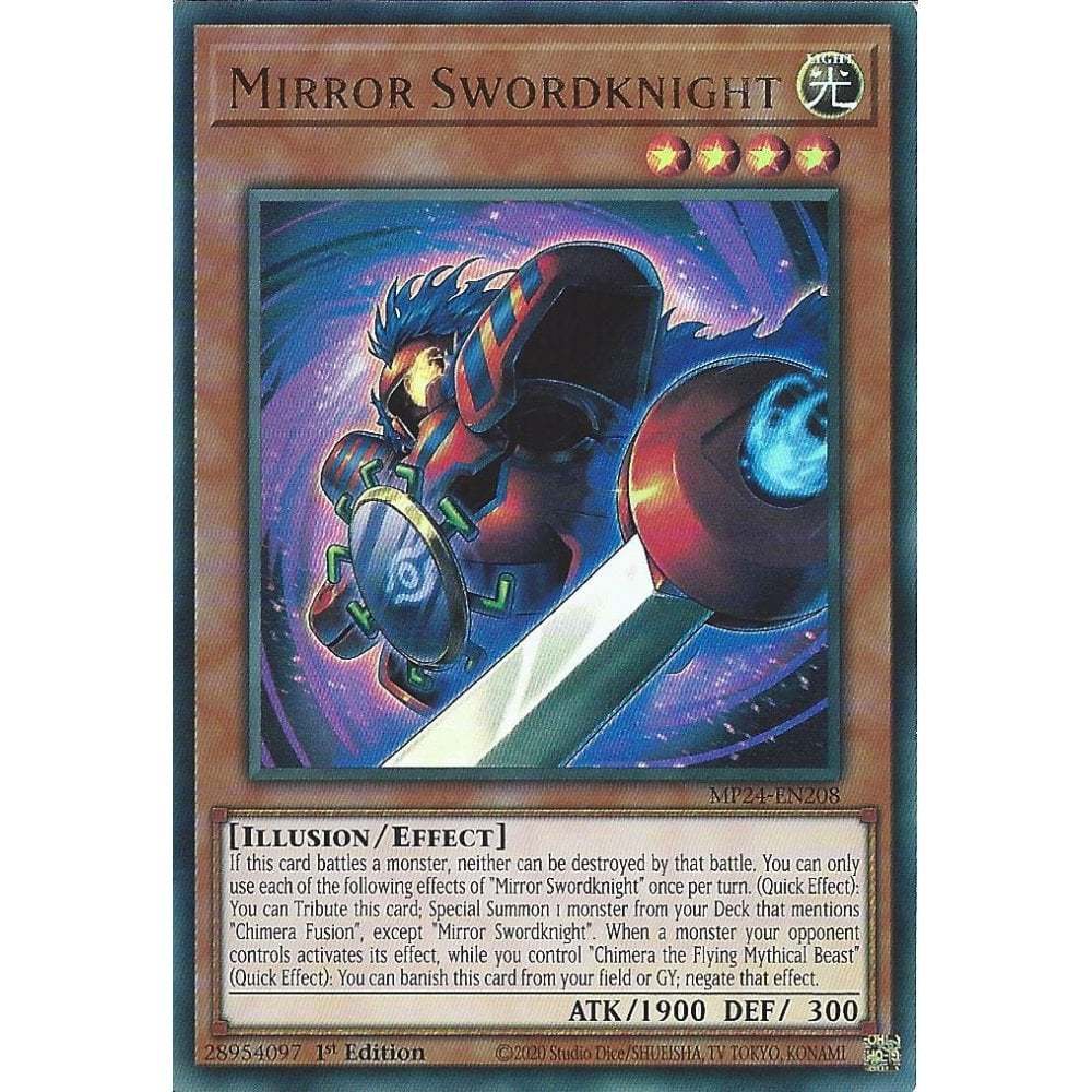 [KW2 Yugioh] [EN-UK] การ์ด MP24-EN208 Mirror Swordknight : การ์ดหายากมาก : รุ่นที่ 1