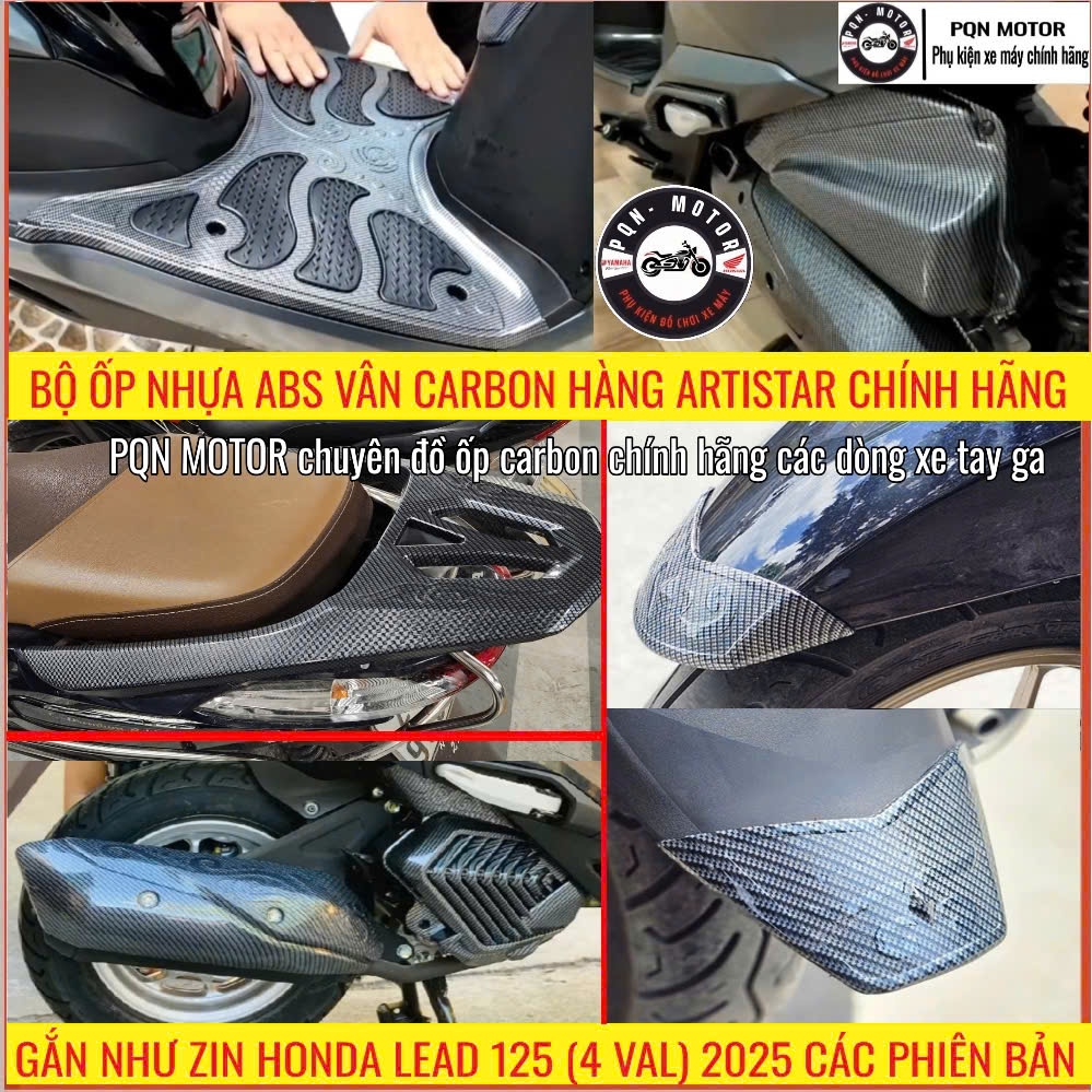 [Lead 2025] - ผ้าคลุมตกแต่งครบชุดสําหรับ Lead 2025 ของแท้ Artistar ABS Plastic Carbon Texture