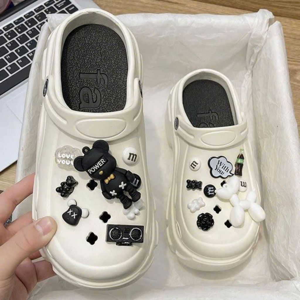 รองเท้าพื้นสูงผู้หญิงรองเท้าส้นแบนทําจากน้ํายางไม่มีกลิ่นเท้าใส่สบายไซส์36-41ห้างสรรพสินค้า กิย์เดป 