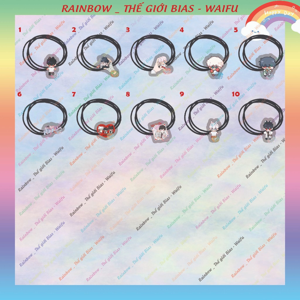 Kẹp tóc mica Mignon, cột tóc acrylic Mignon manhwa anime bl, kẹp mái lò xo