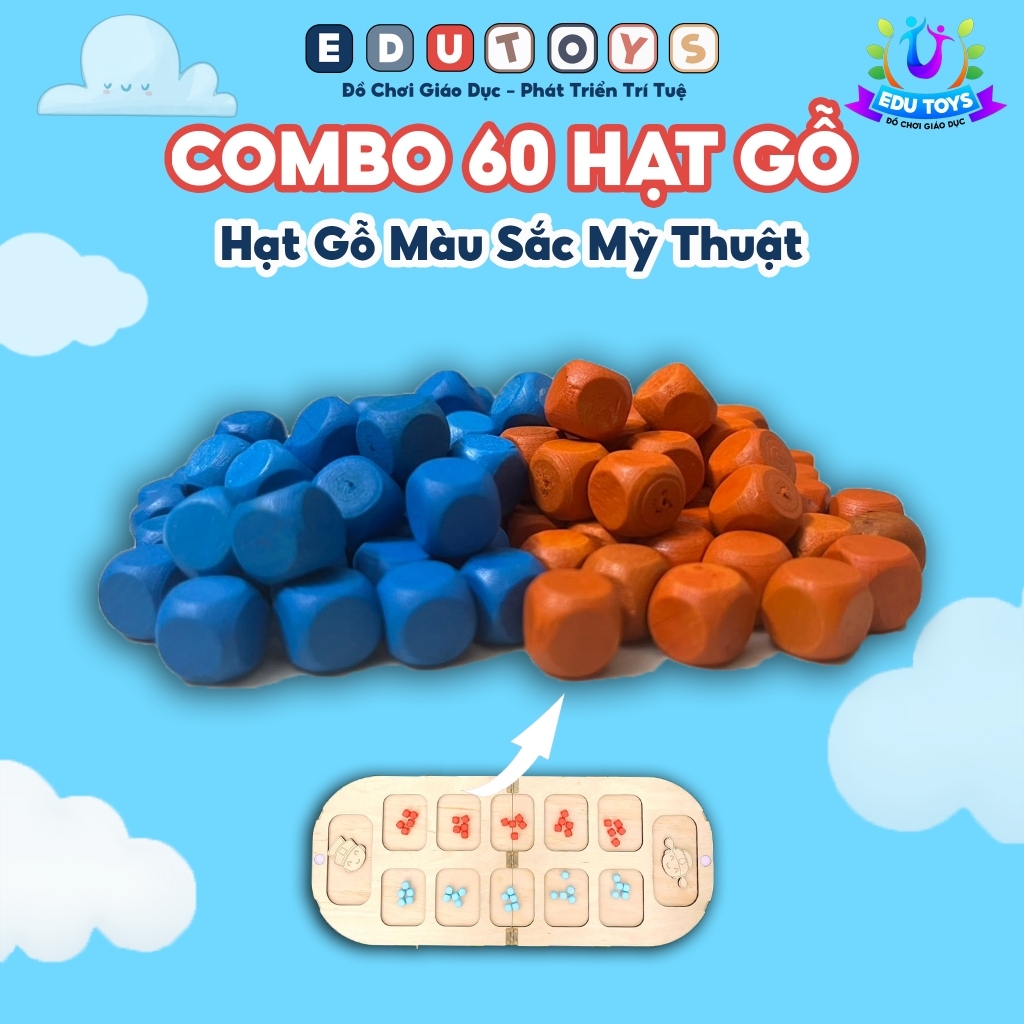 ลูกปัดไม้สําหรับ O an Quan Chess, หมากฮอส, Go in Fine Art สี, ปลอดภัยสําหรับเด็ก EDU TOYS HQ01-HQ05