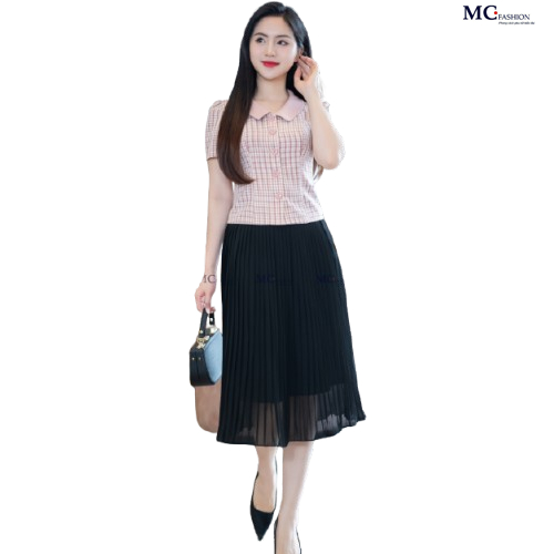 [สินค้าดีไซเนอร์] Mc fashion CV108 กระโปรงจีบผู้หญิง