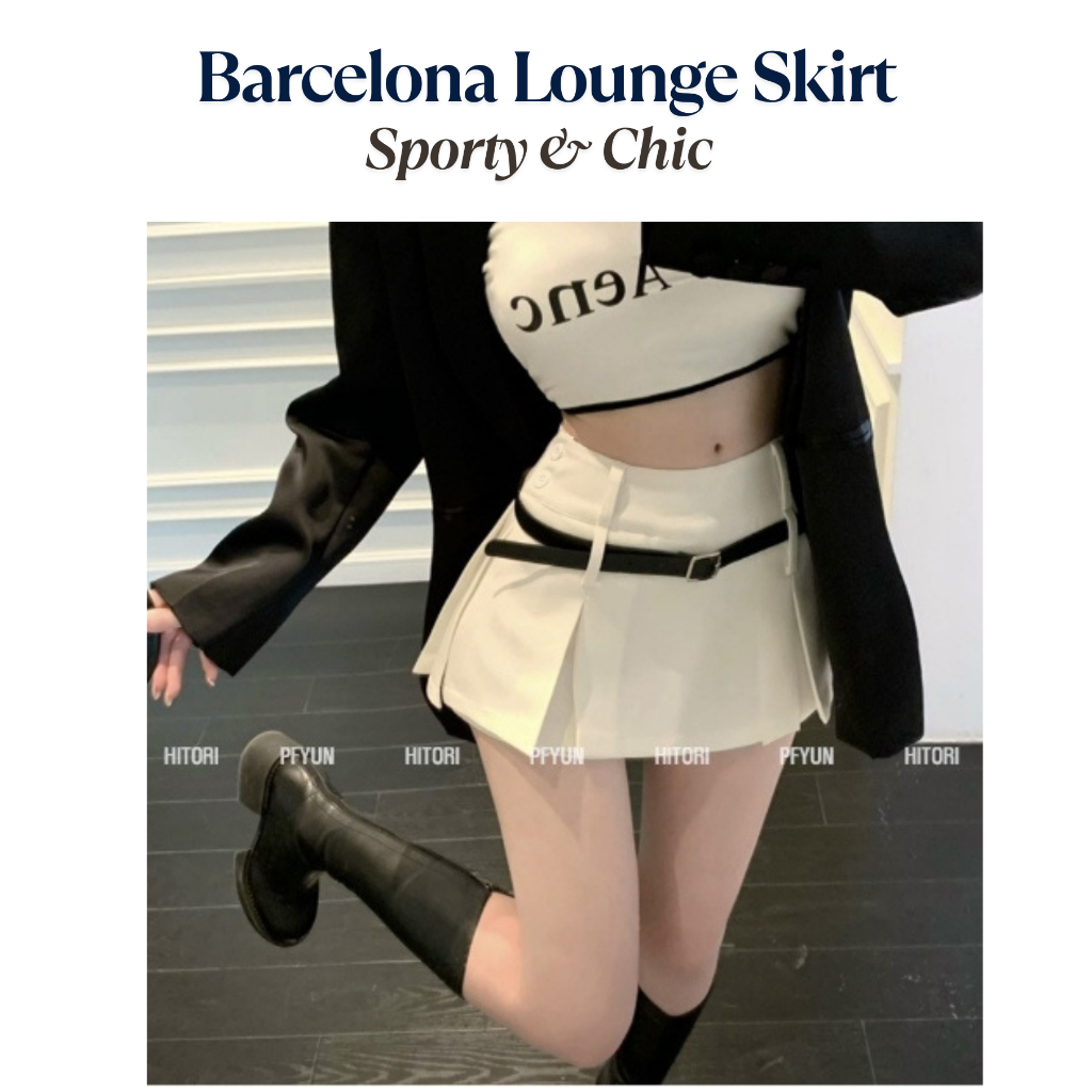 [ U จะหลงรัก ] กระโปรง Barcelona Y2K_Dance_Party_lounge_Street fashion_European style_Skirt