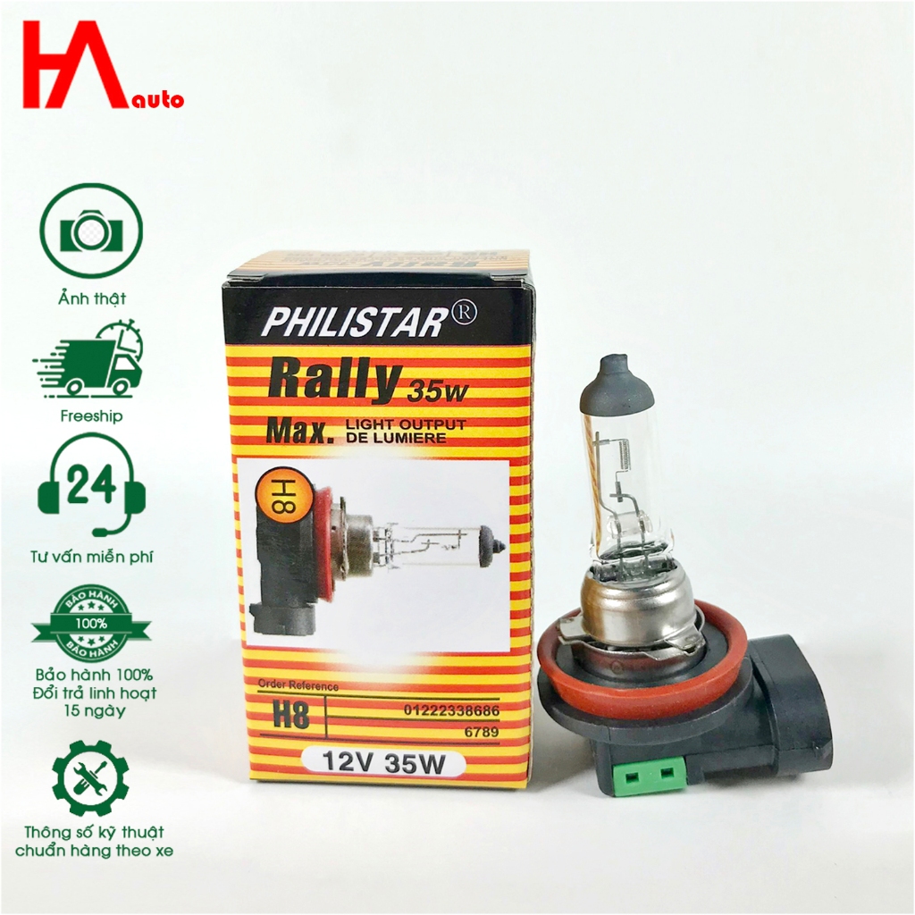 หลอดไฟหน้า Philistar H8 12V 35W H8
