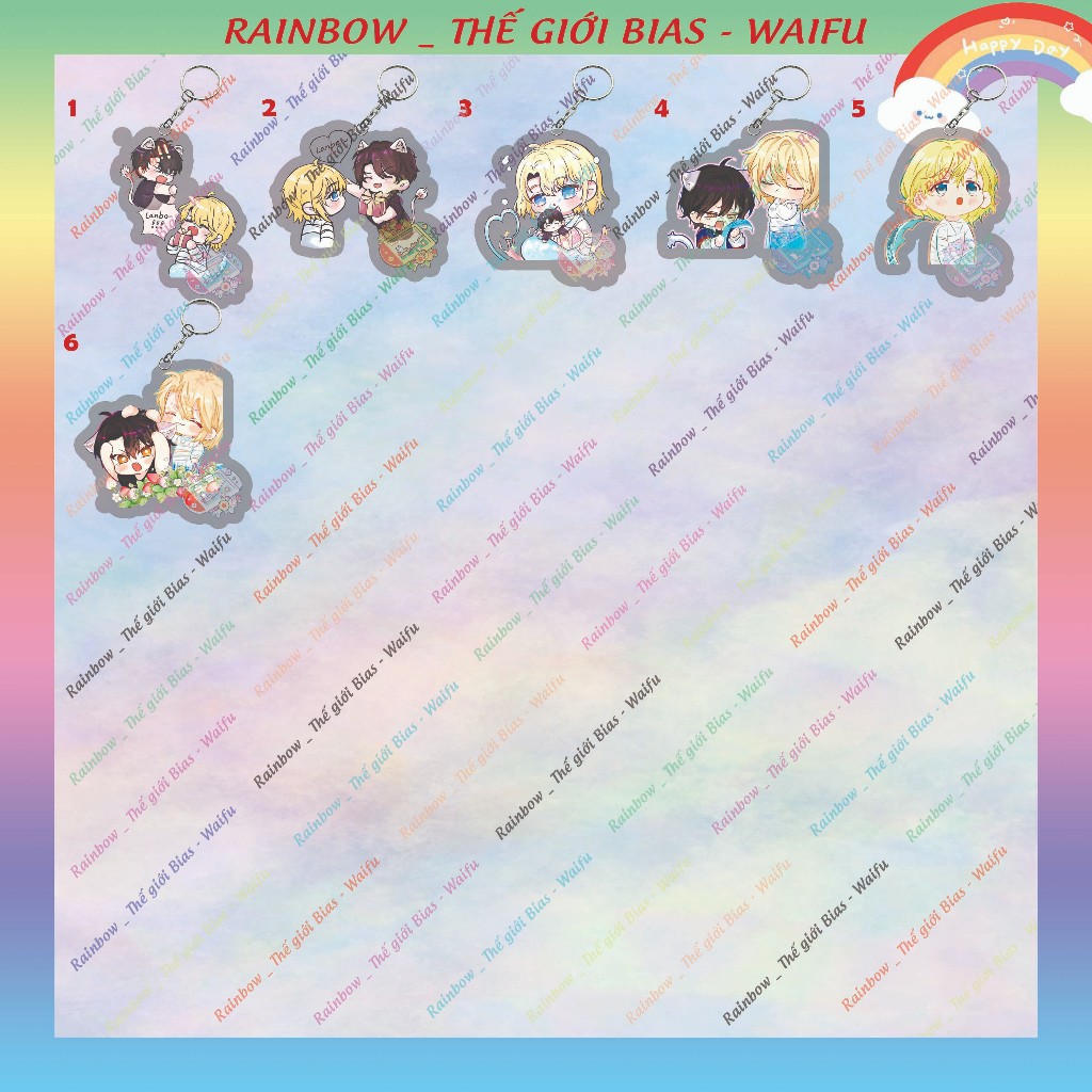 Móc khóa mica The falling merman, keychain acrylic Nhân ngư rơi xuống manhwa bl