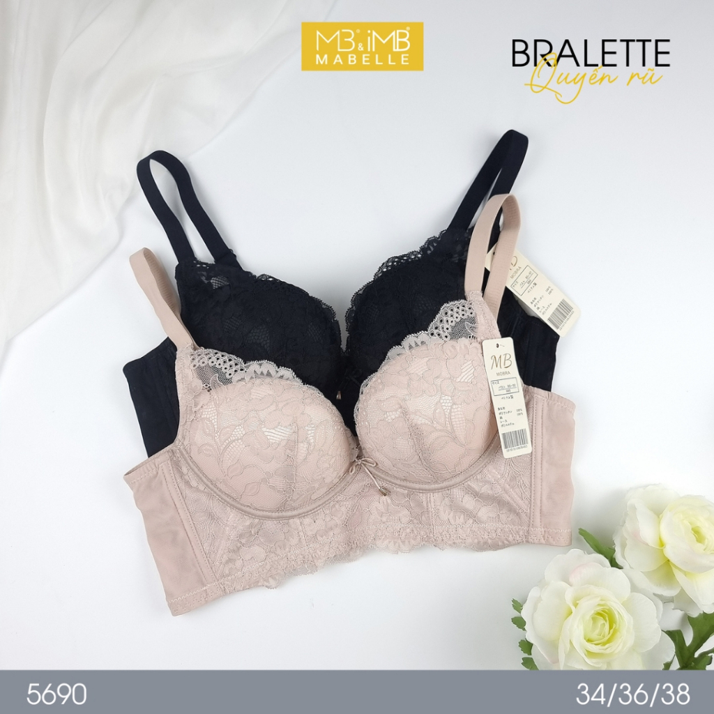 5690 MB Mabelle push-up no-wire Bralette 2 สีทุกขนาด [GENUINE]