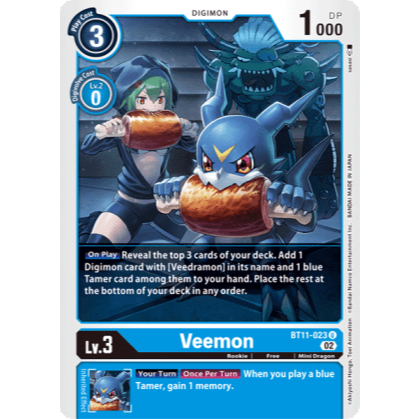 Digimon Card รหัส BT11-023 - Veemon - Digimon - Uncommon