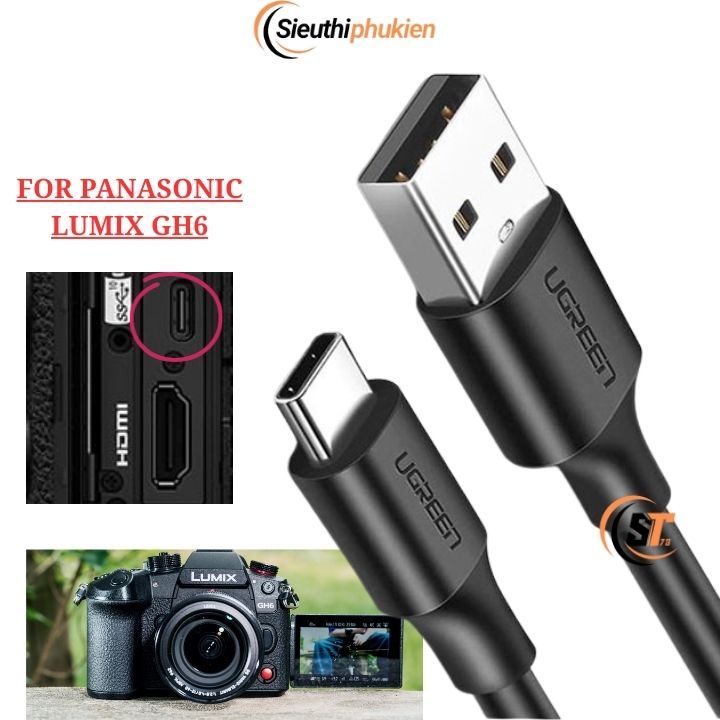 สาย USB สําหรับกล้องดิจิตอล Panasonic Lumix DC-GH6, สายต่อกล้อง panasonic Lumix GH6