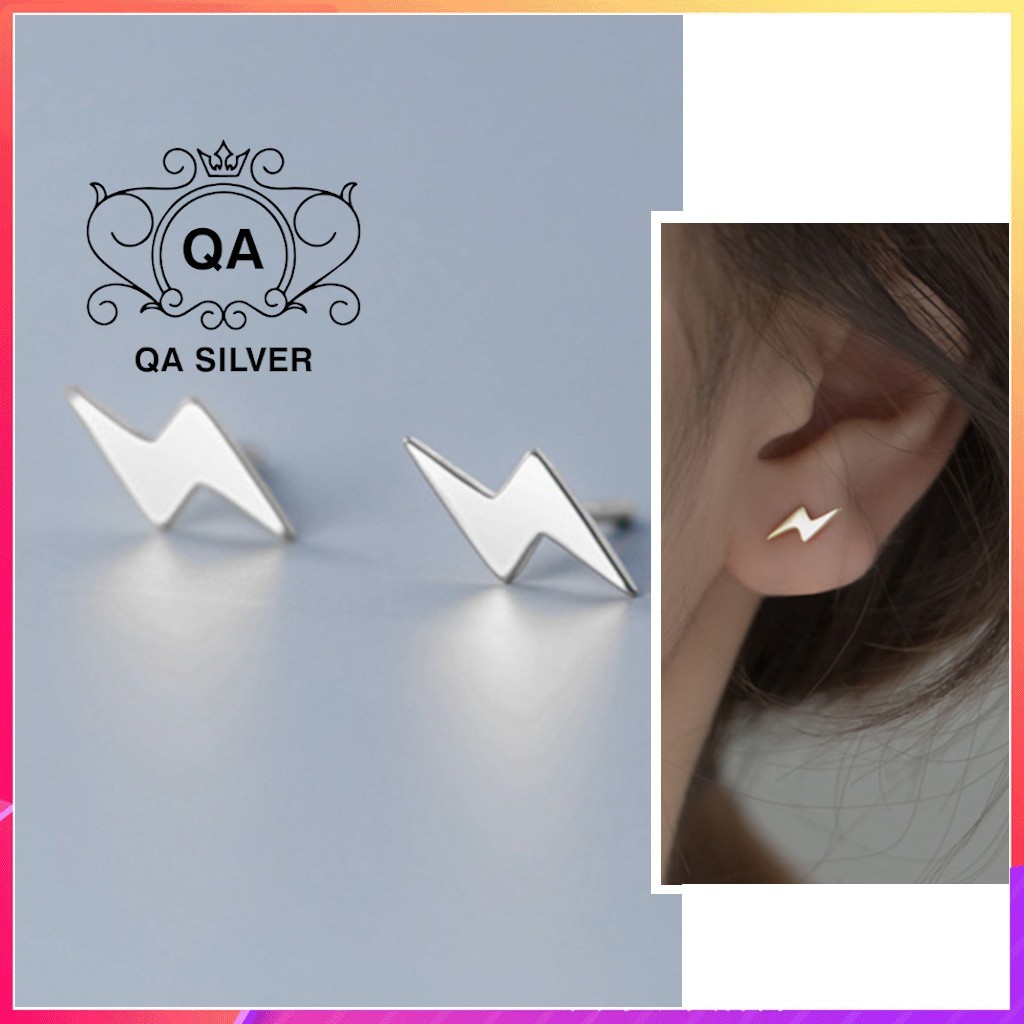 S925 THUNDER QA SILVER ต่างหู EA 925 SILVER ต่างหูสําหรับผู้ชายและผู้หญิง220601