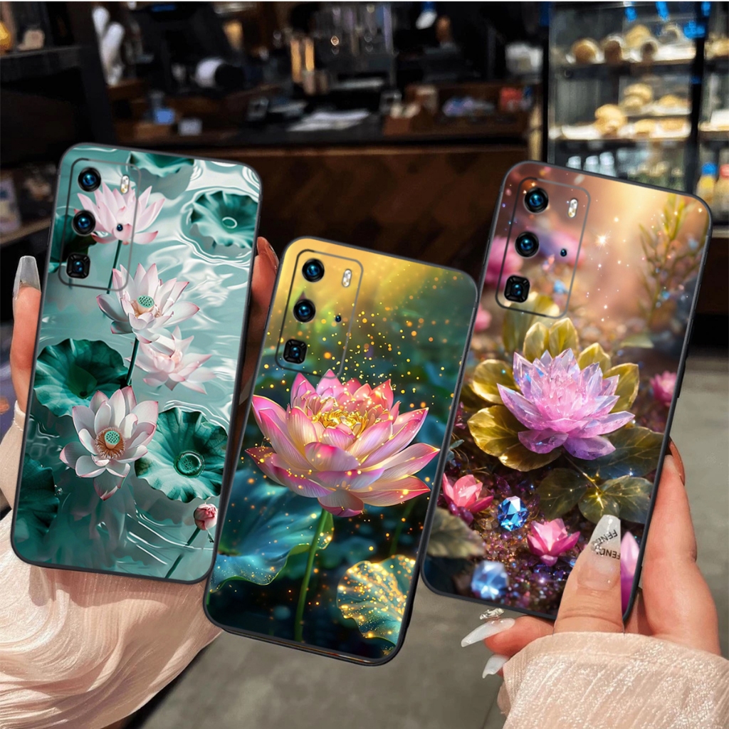 เคส Huawei P40 / P40 Pro / P40 lite พิมพ์ลายดอกบัว สวยหรู ราคาถูก