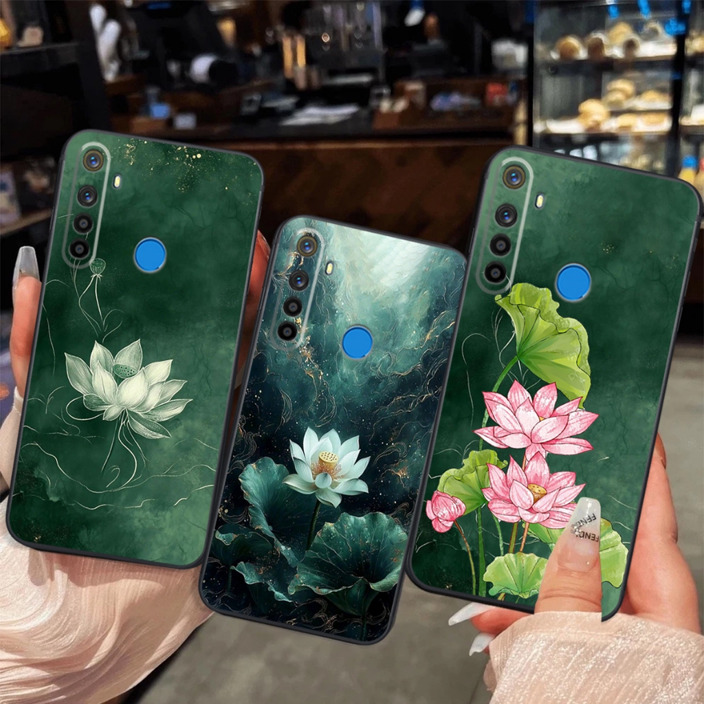 Realme C3 / 5 / REALME 5I / Realme Q / REALME 5 Pro / เคส REALME C3 พิมพ์ลายดอกบัวสวยงาม หรูหรา หรูห