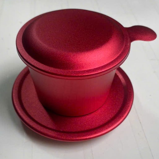 กรองกาแฟสีแดง-กรองขั้วบวกอลูมิเนียมไม่มีโลโก้