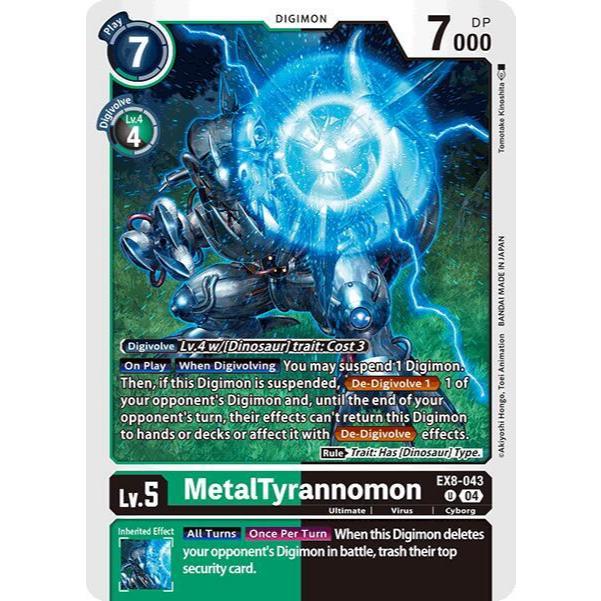Digimon Card Code EX8-043 - MetalTyrannomon - Digimon - Uncommon