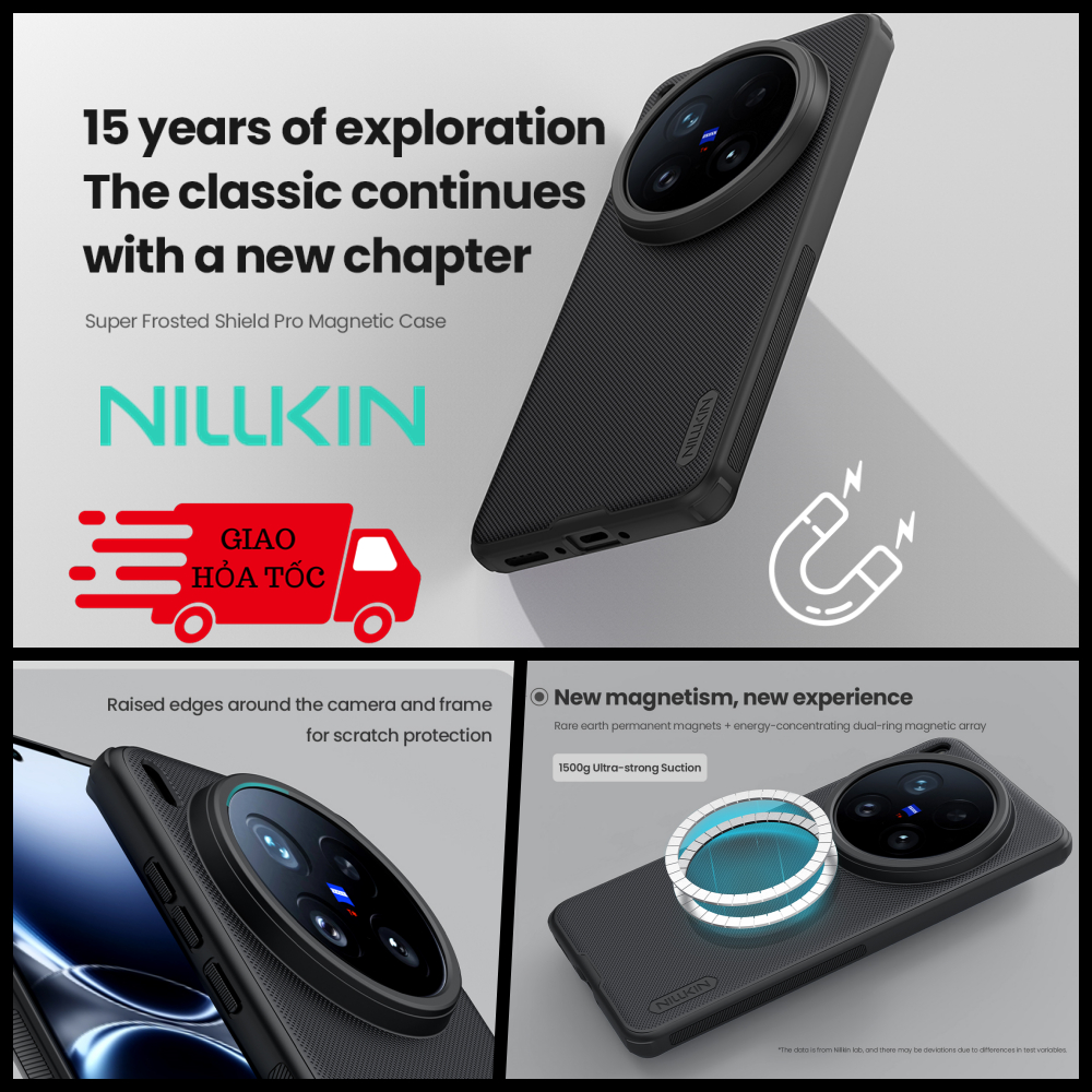 Nillkin Supter Frosted (แม่เหล็ก) เคส Vivo X200Ultra/Mi15Ultra/FindX8Pro/FindX8Ultra