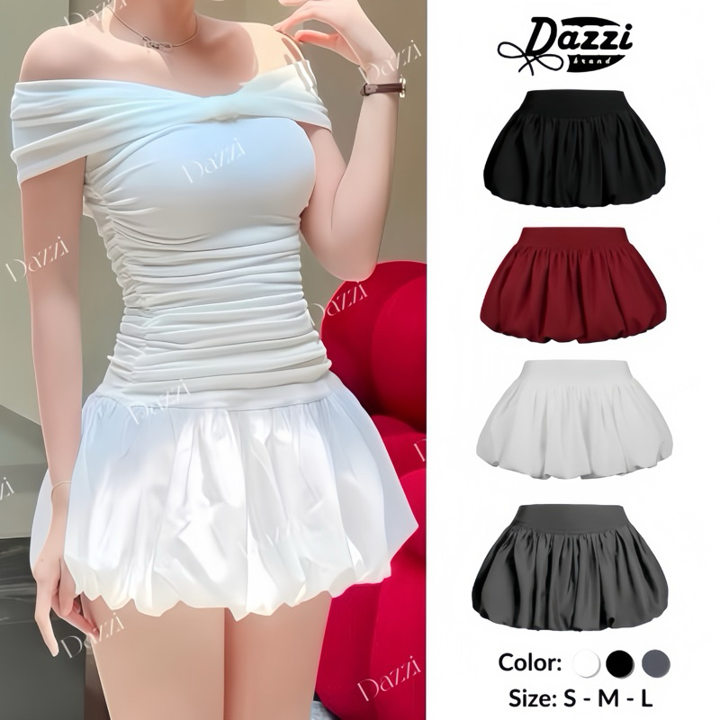 DAZZI กระโปรงพองทรงสั้นทรง A44