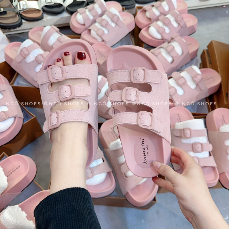 รองเท้าแตะหัวเข็มขัดพลาสติก 3 สาย qc fullbox ของแท้