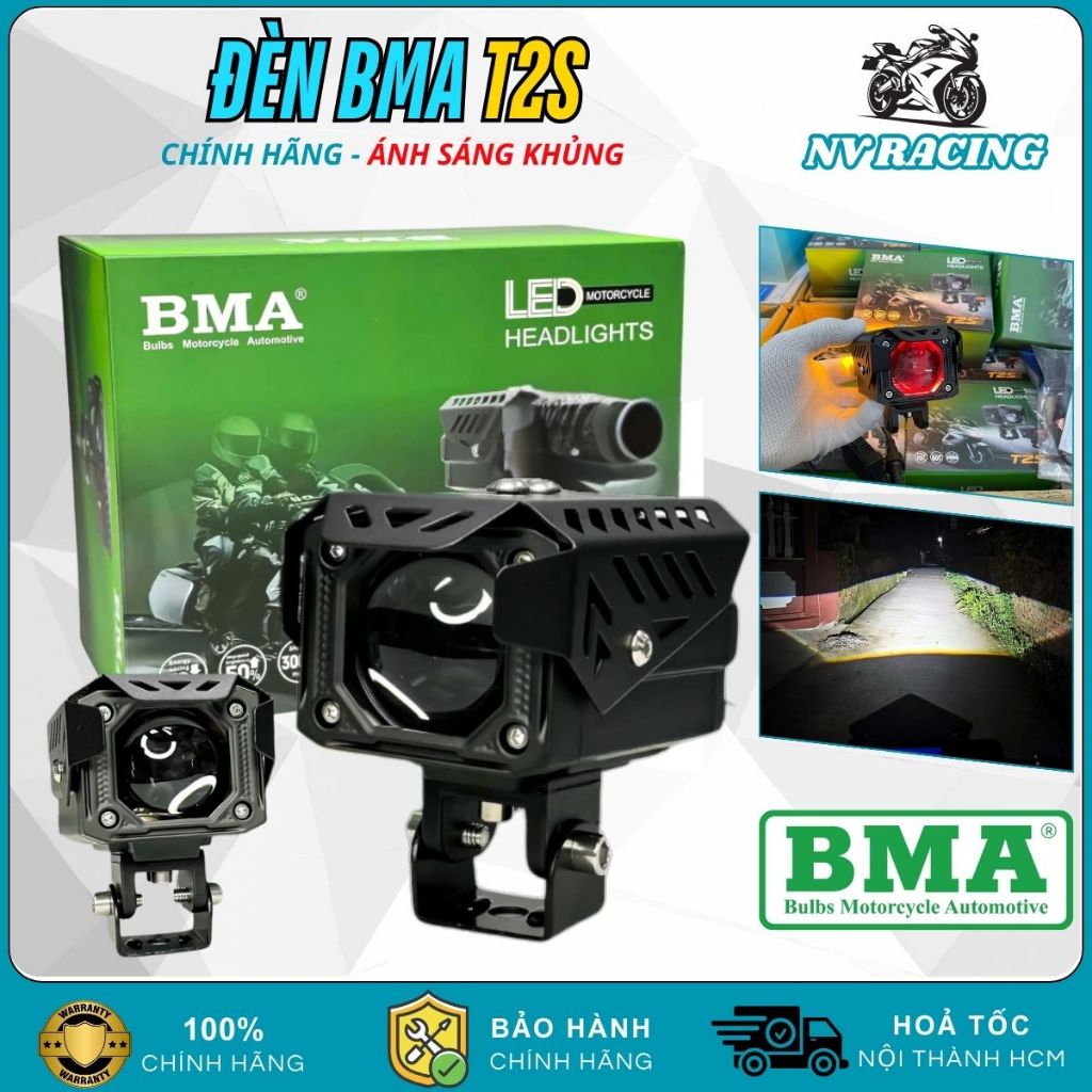 BMA T2S, ของแท้ BMA T2S 50W Ball Bearing Spotlight กันน้ํา IP67 Super Bright สําหรับรถจักรยานยนต์และ