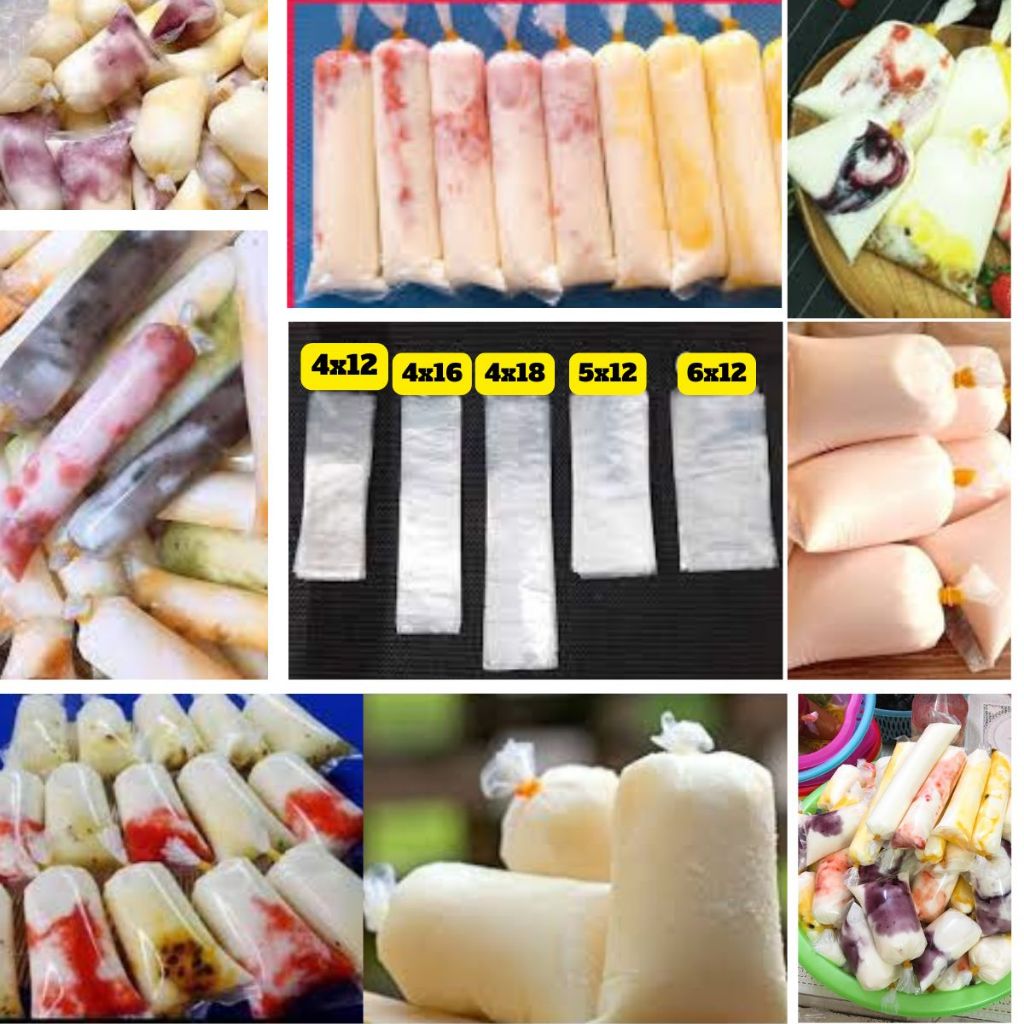 [ประเภท 1] 1KG/500Gr/200gr ถุงพลาสติกโยเกิร์ต 4x12 4x14 4x16 4x18 5x10 5x12 6x12 สําหรับโยเกิร์ต โยเ