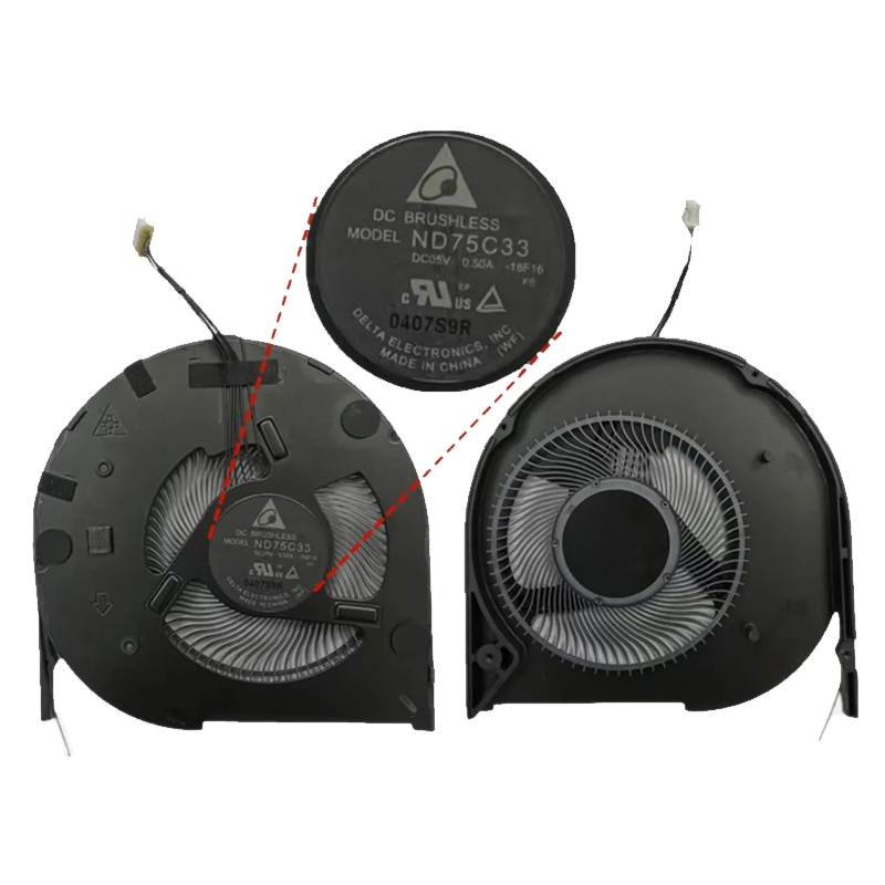 Lenovo Thinkpad T490 T14 T495 P14S P43S แล็ปท็อป CPU Cooler พัดลมรุ่น ND75C33 DC5V ใหม่