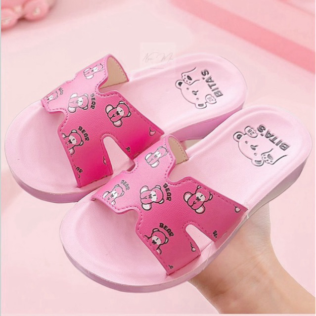 รองเท้าแตะรัดส้นเด็กผู้หญิง Bitas DEMI.05 (สีชมพูบัว+ครีม)