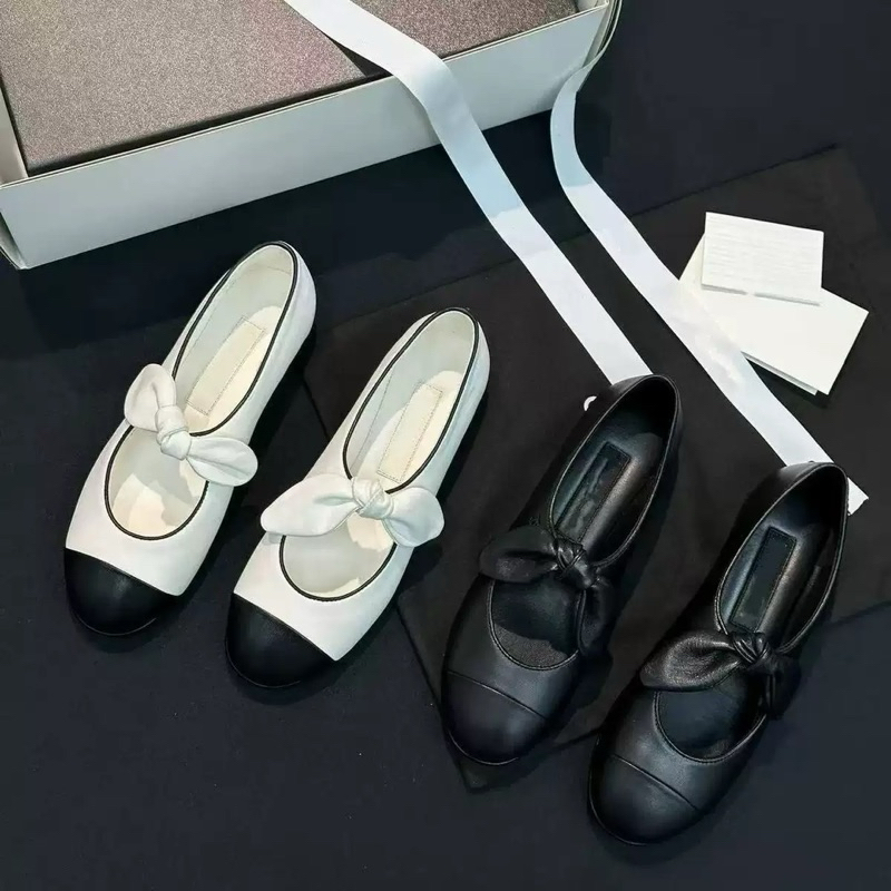 QC Round Toe Bow Tie MaryJane Shoes