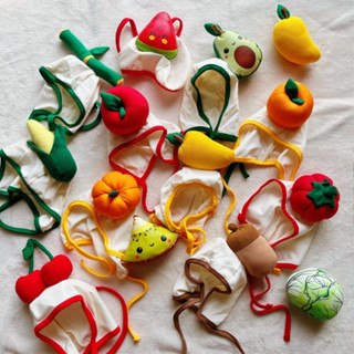 หมวกไหมพรมธีมผักและผลไม้ตลกสําหรับเด็กทารก 0-18 เดือน สไตล์เ…