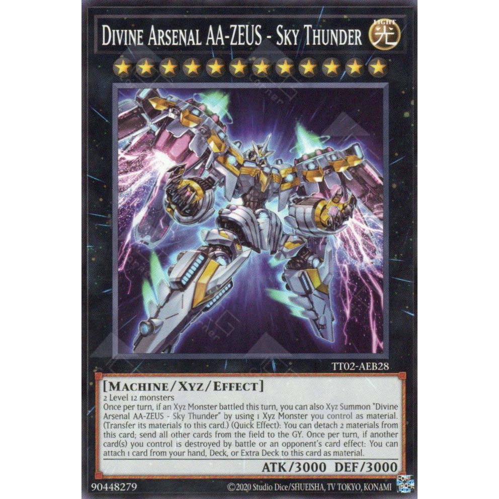 [Yugioh Funny Shop] การ์ด 1 ใบ TT02-AEB28 Divine Arsenal AA-ZEUS - Sky Thunder (N)