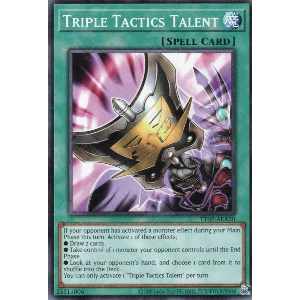[Yugioh Funny Shop] การ์ด 1 ใบ TT02-AEA20 Triple Tactics Talent (N)